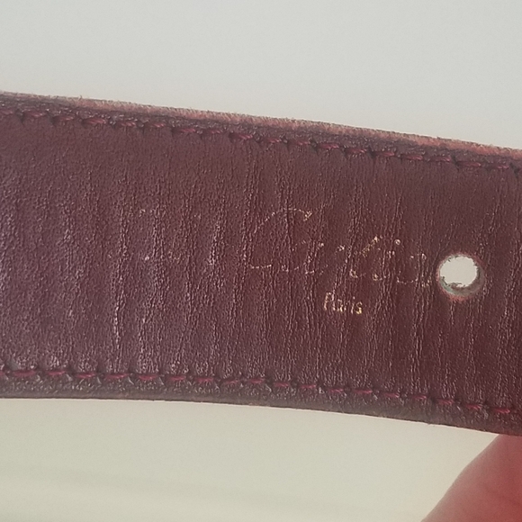 Vintage Cartier Belt Buckle With Its Original Cartier Mahogany Leather Strap - Picture 6 of 13
